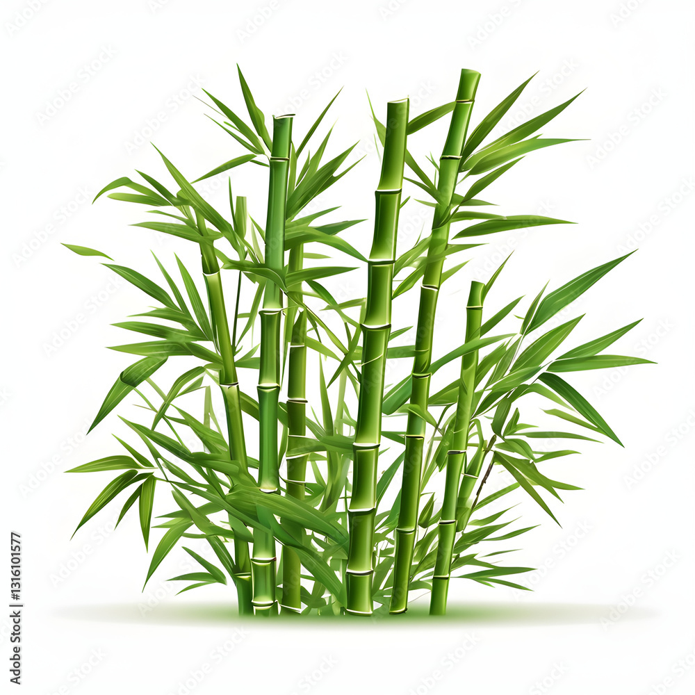 Fototapeta premium Realistic Bamboo Bush Vector