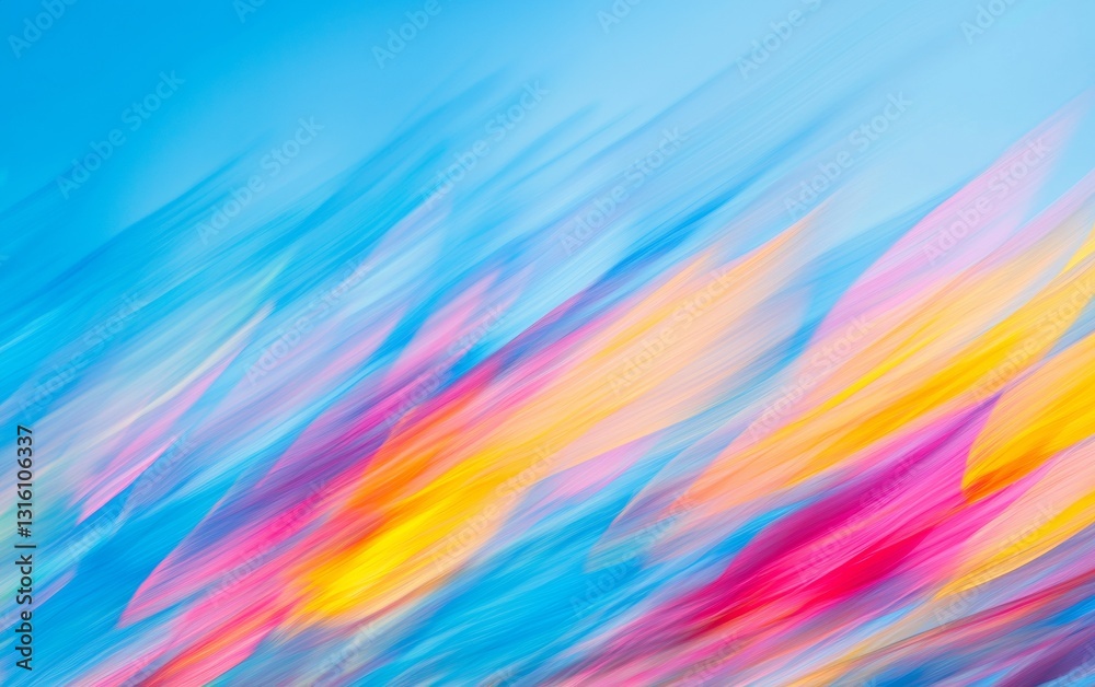 Colorful abstract pattern depicting vibrant shades of pink, yellow and blue blending in a harmonious design Colorful abstract pattern depicting vibrant shades of pink, yellow and blue blending in a harmonious design