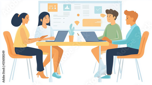 Creative Minds at Work on a Digital Marketing Strategy.