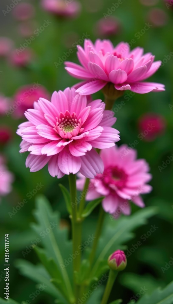 Buds on pink double dianthus flowers in garden, pink, blooming, petals Buds on pink double dianthus flowers in garden, pink, blooming, petals