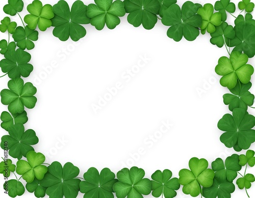 Shamrock Frame, White Background