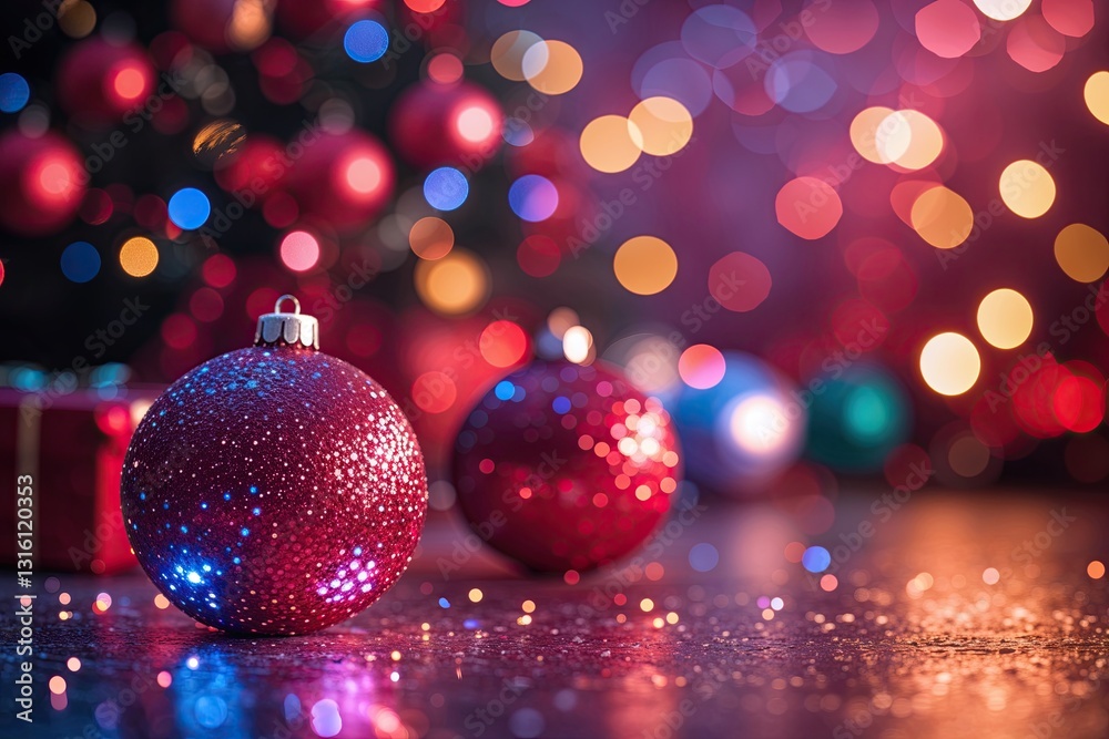 Vibrant Celebration Atmosphere with Glowing Ruby Lights and Lively Bokeh Background Vibrant Celebration Atmosphere with Glowing Ruby Lights and Lively Bokeh Background
