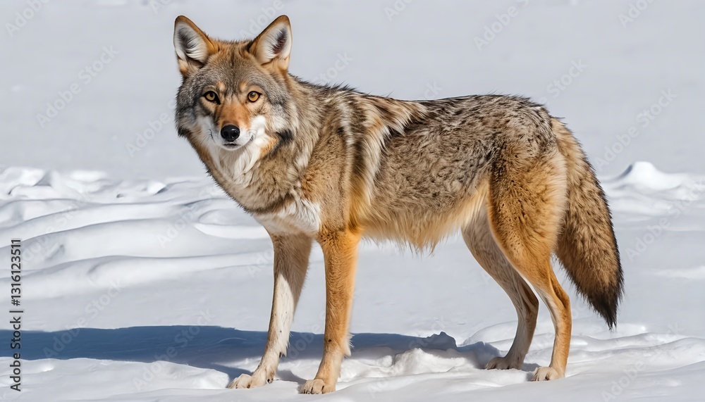 Fototapeta premium Coyote in Snowy Landscape