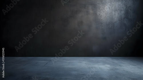 Wallpaper Mural Dark Grey Concrete Wall and Floor Background With Subtle Spotlight and Textured Surface in Industrial Interior Studio Setting Torontodigital.ca