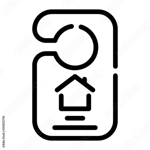 door hanger Line Icon