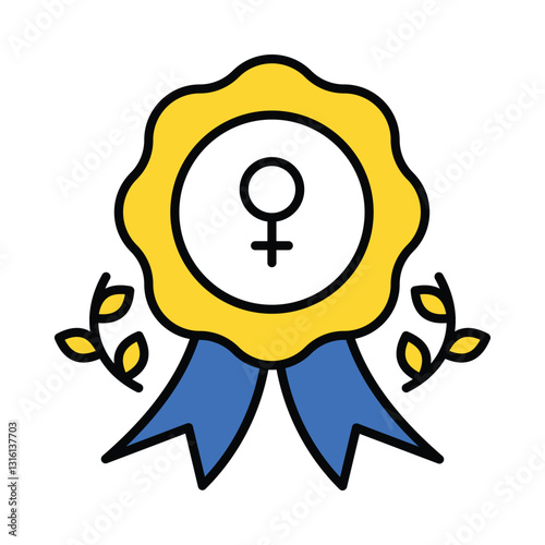 Rosette vector filled outline icon. EPS 10 file