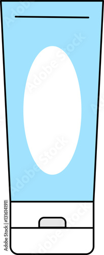 Flat Facial Cleanser Illustration 클렌징폼 세안도구 크림