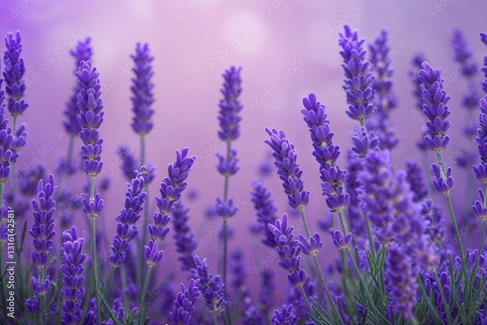 Naklejka premium Lavender Gradient Soothing Background Texture for Peaceful Wallpaper Design