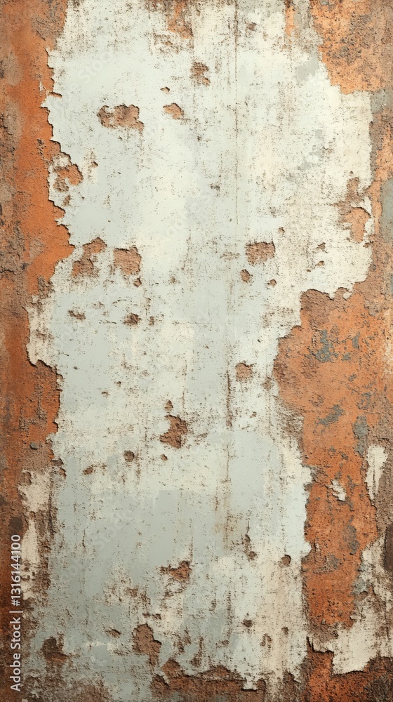 Aged white wall exhibiting distress, cracks, and peeling paint that reveals a grungy texture Aged white wall exhibiting distress, cracks, and peeling paint that reveals a grungy texture