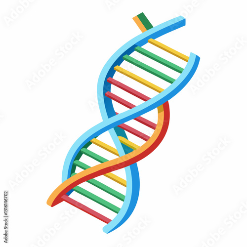 3d model of a dna helix