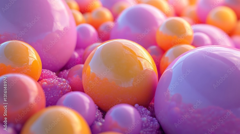 Purple and gold glass-like balls with green accents are stunning elements for Mardi Gras-inspired designs and wallpaper creations Purple and gold glass-like balls with green accents are stunning elements for Mardi Gras-inspired designs and wallpaper creations