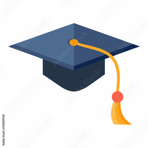 graduation cap on white background