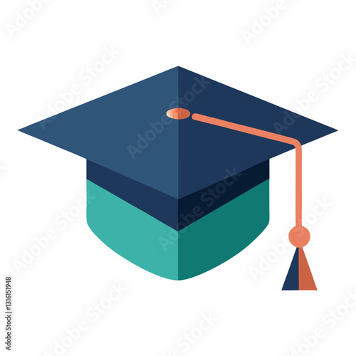 graduation cap on white background