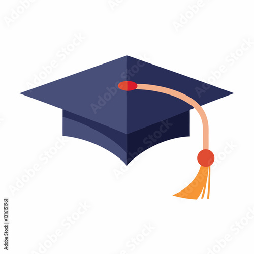 graduation cap on white background