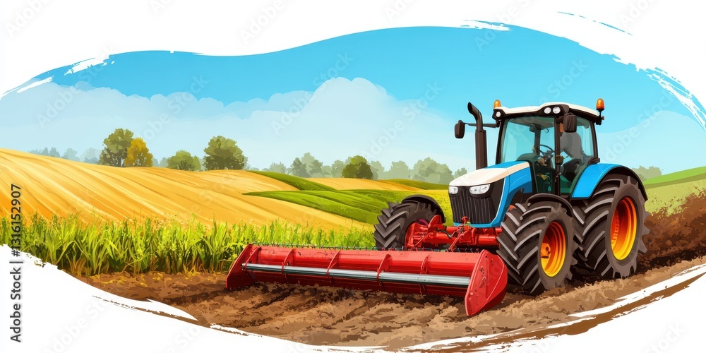 Obraz premium Harvesting banner