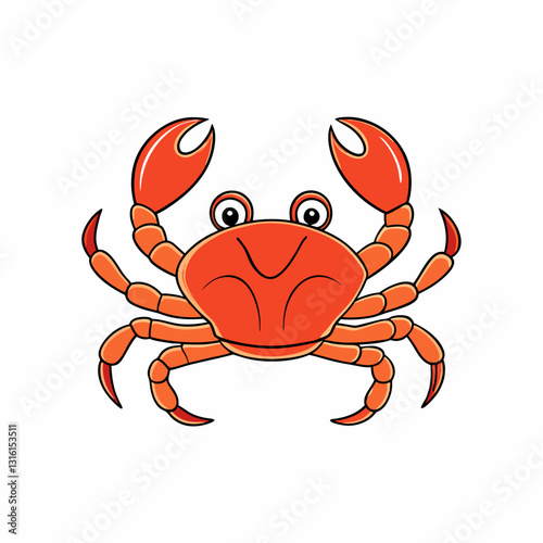 vector illustration of a crab