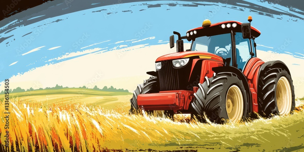 Obraz premium Harvesting banner