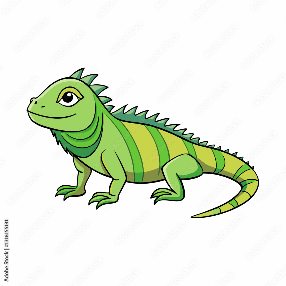 Fototapeta premium iguana cartoon vector