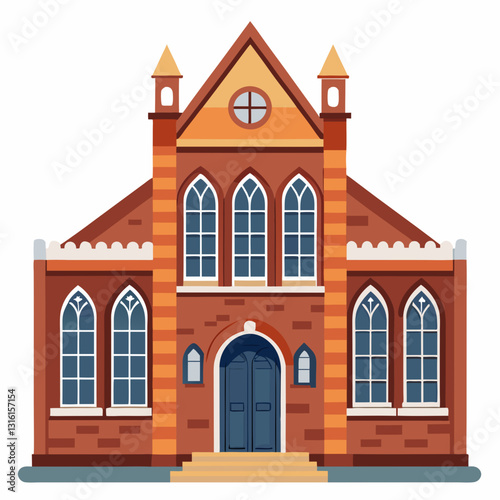 historic brick library with tall arched windows 