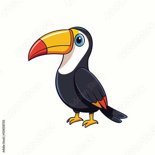 toucan bird on white background