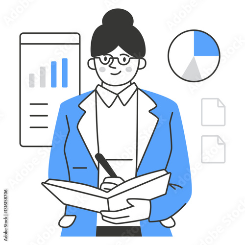 Business Woman Character Illustration