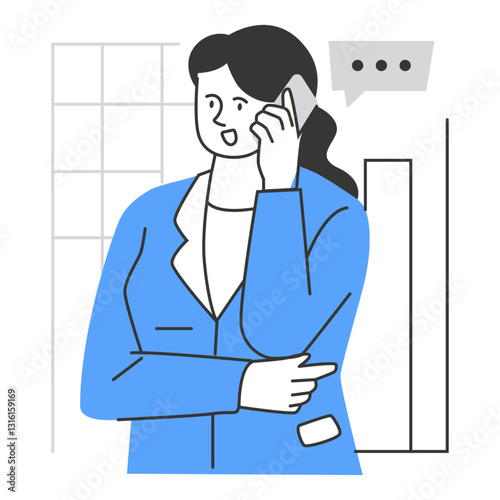 Business Woman Character Illustration