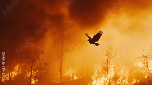 Forest Fire, Bird in Flames photo