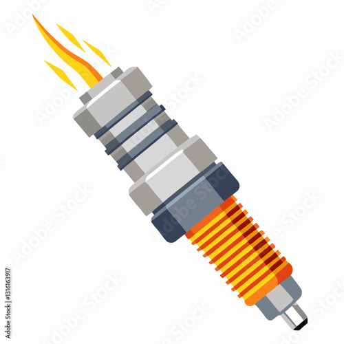 high tech spark plug with electric pulse details