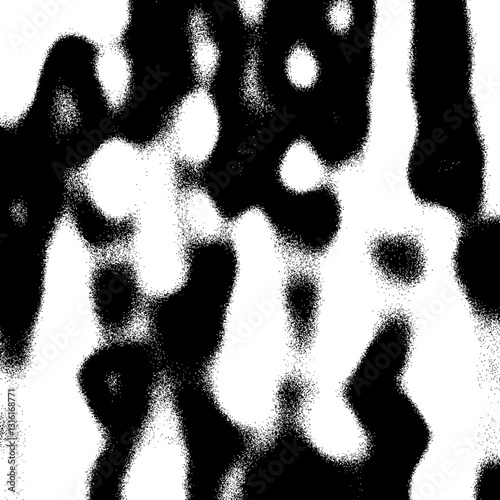 An abstract wavy transparent isolated black grunge texture overlay design element.