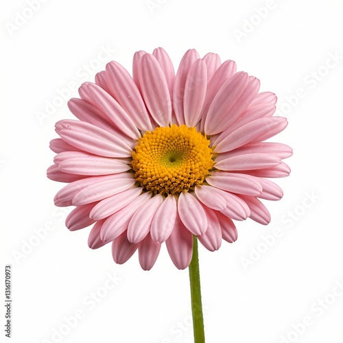 Pink Daisy Flower Isolated on White Background