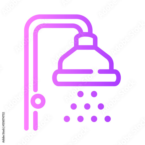 shower Line Gradient Icon