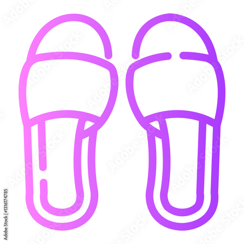 slippers Line Gradient Icon