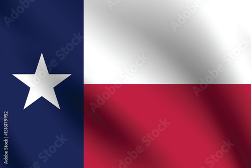 Free Download Texas flag official colors and proportion digital vector illustration. Pleated flag. - GFXLoad