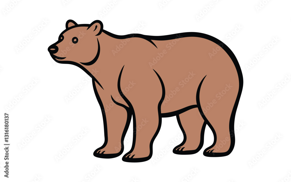 Fototapeta premium bear on a white background