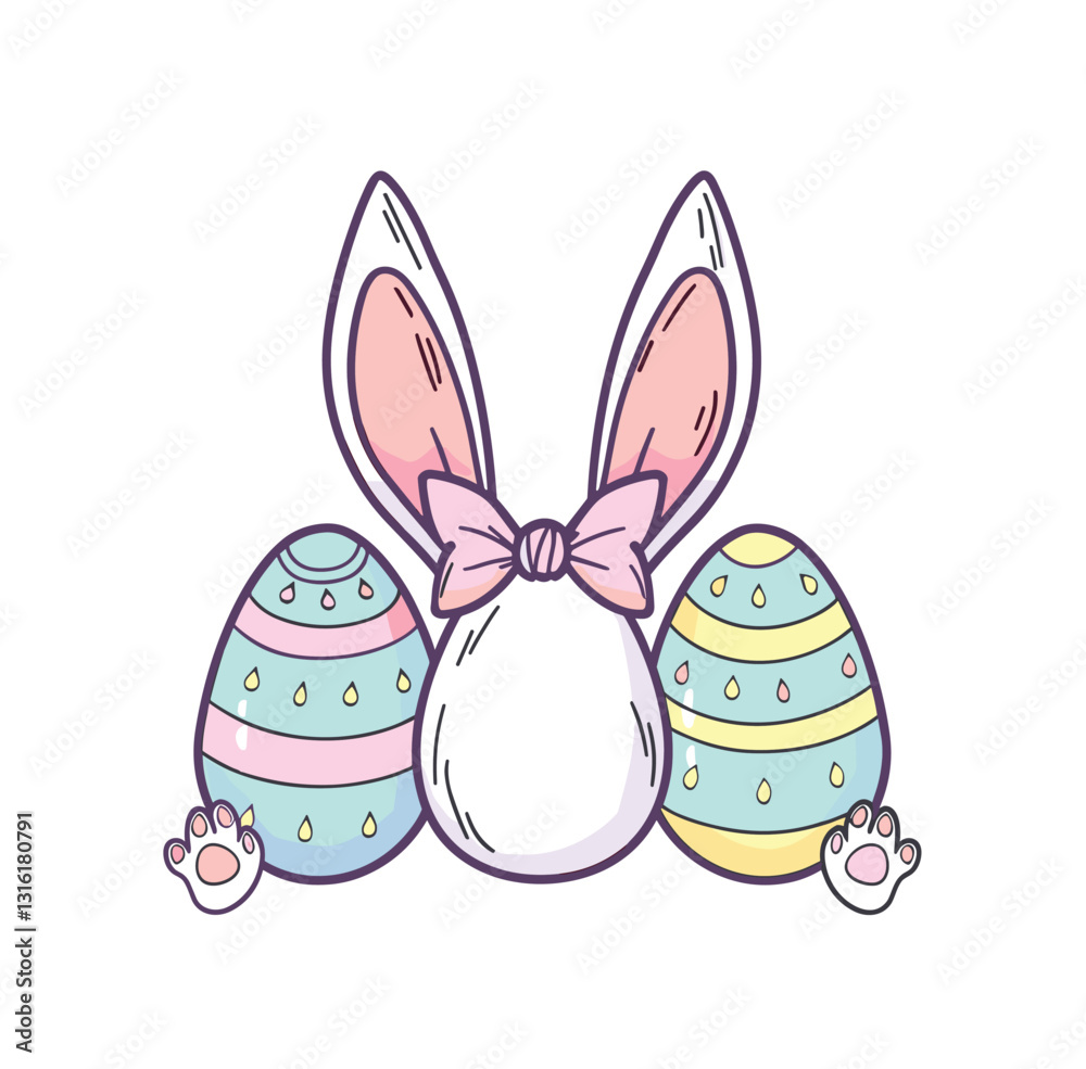 Springtime Elegance: Festive Easter Bow and Eggs
Springtime Elegance: Festive Easter Bow and Eggs