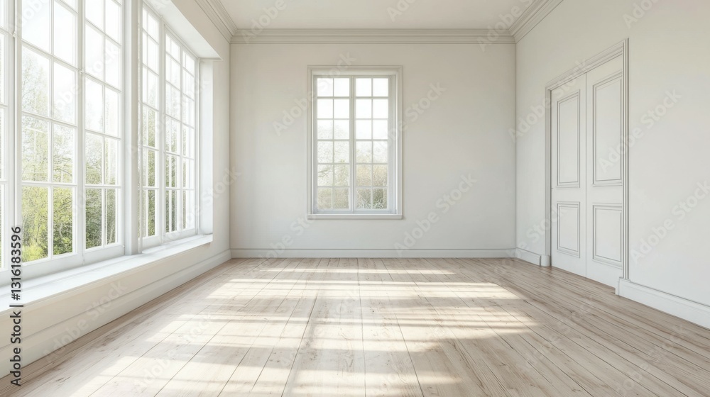 Empty white room. Empty white room.