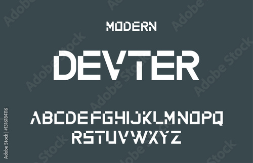 creative cutout font logo design, for company, cricket, movie, sport, racing, headlines, vector illustration