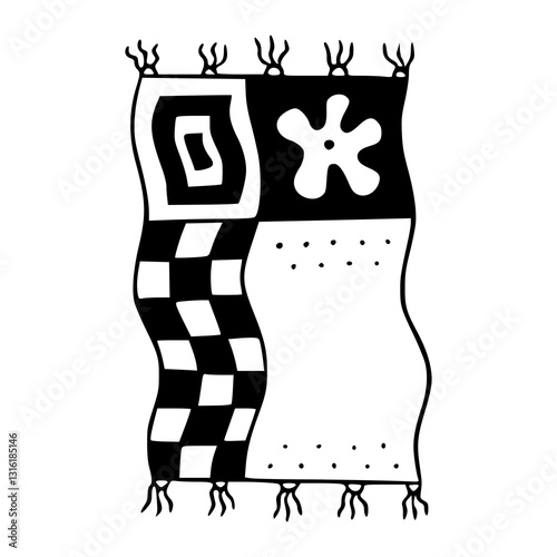 patterned rug vector illustration