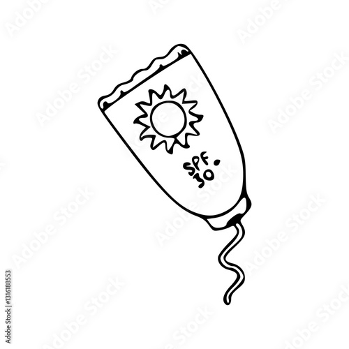 SPF 50+ sun protection icon