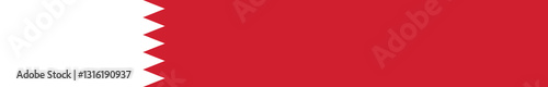 Bahrain long banner flag digital vector illustration
