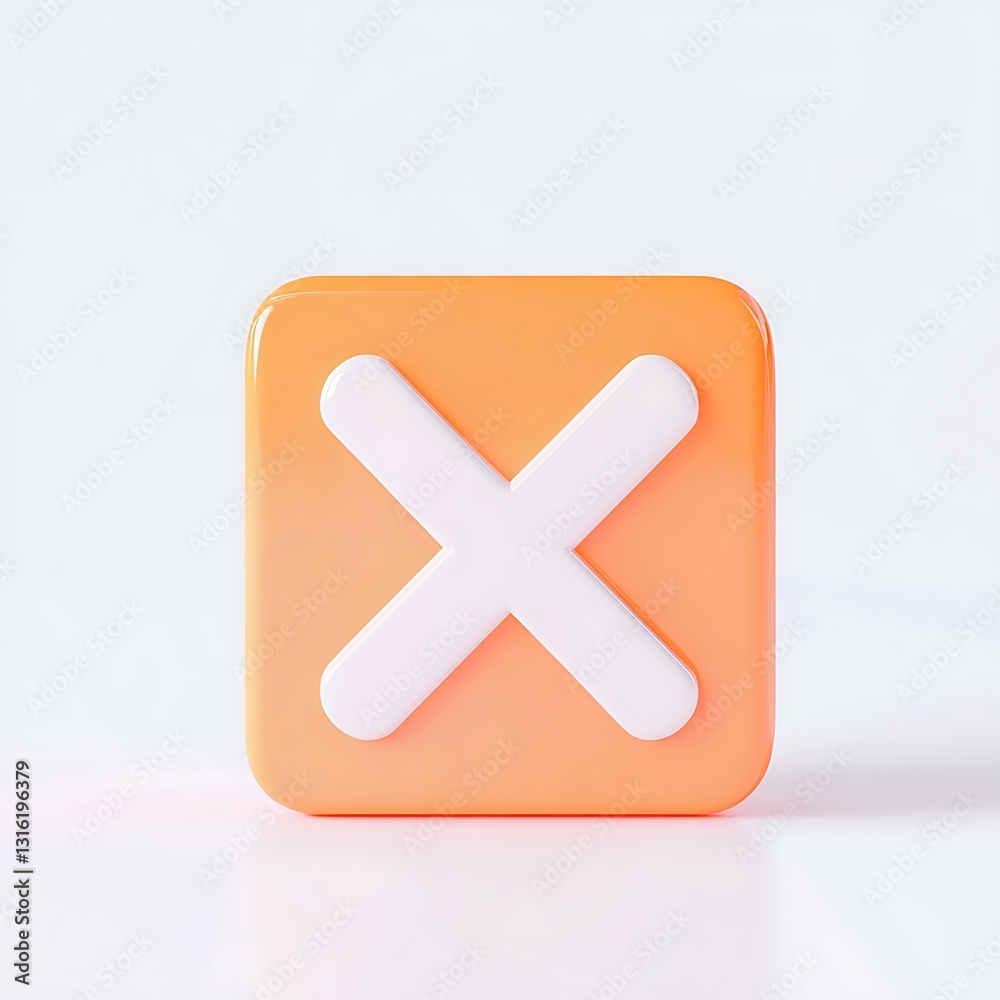 Obraz premium cross icon button