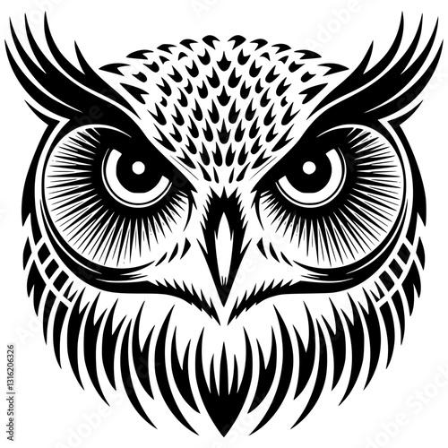 owl tribal tattoo