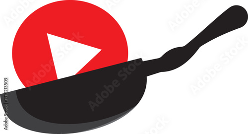 Cooking Show Videos, cooking channel, vector television, tomato, cooking utensil, cooking video logo illustration vector, chef channel, video channel