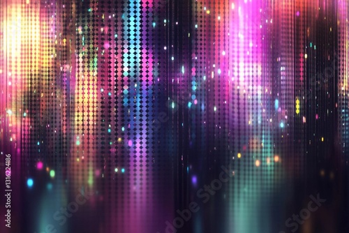 Wallpaper Mural Colorful reflections on a metallic surface create an ethereal atmosphere in a dimly lit space Torontodigital.ca