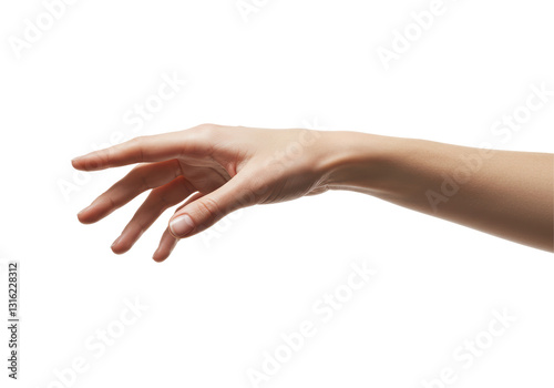 Isolated Woman's Hand Reaching Out
