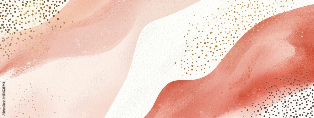 Fototapeta premium A gathering of watercolor illustrations characterized by their blush pink, ivory, and beige tones