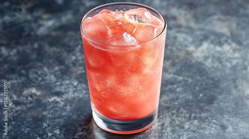 A refreshing burst of watermelon is vibrant hue, chilled and tantalizing, ready to quench your thirst on a sweltering summer day.