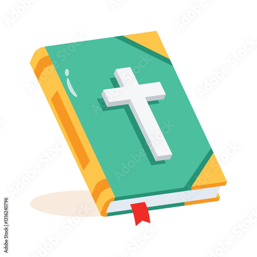 Grab this 3d icon showing holy bible book