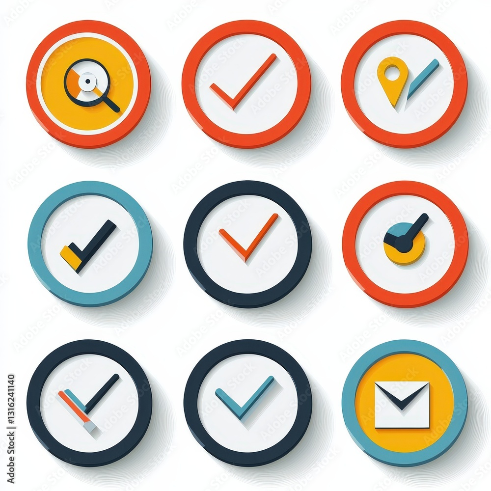 Assessment icon set cut out isolated on white background Assessment icon set cut out isolated on white background