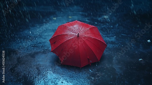 Dark rainy night umbrella scene pictures